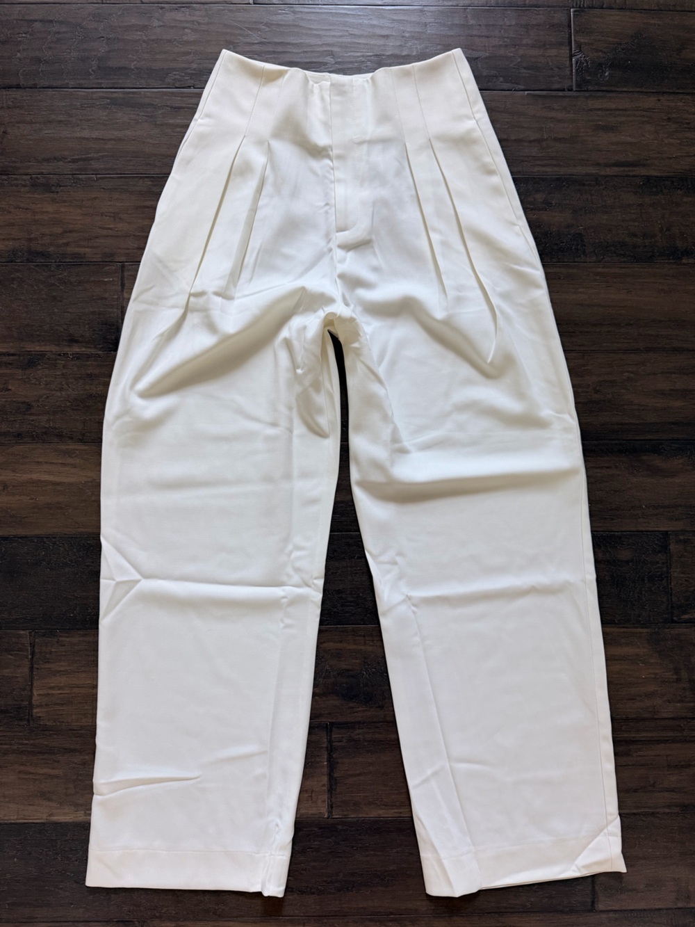 NONCHALANT Stunning Extreme High-Waist Wide Leg Ivory Dress Pants Sz M/6-8 NWT!!